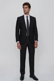 Men Clothing - Men's Black Dynamic Fit Casual Fit 6 Drop Suit 100350989 - Turkey