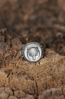 Silver Rings 925 - Adjustable Bozkurt Design Men's Ring 100319094 - Turkey