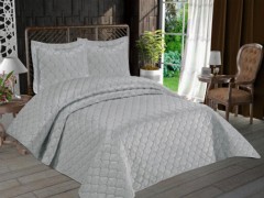 Bed Covers - Lisbon Quilted Double Bedspread Gray 100330335 - Turkey