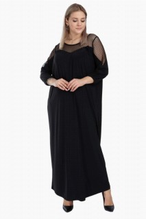 Long evening dress - Plus Size Long Sleeve Lace Long Sleeve Dress 100276551 - Turkey