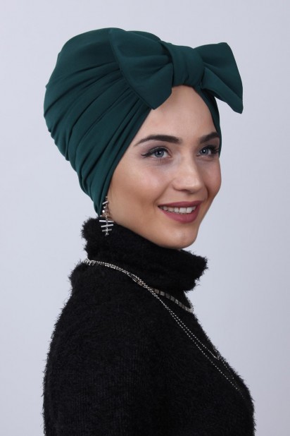Woman Bonnet & Turban - Two-Way Bonnet with Filled Bow 100284883 - Turkey
