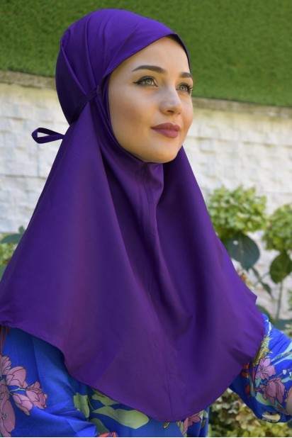 All occasions - Nowa Gebundener Hijab Lila - Turkey