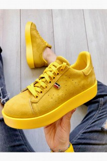 Sneakers & Sports - Bonitas Mustard Suede Sports Shoes 100344242 - Turkey
