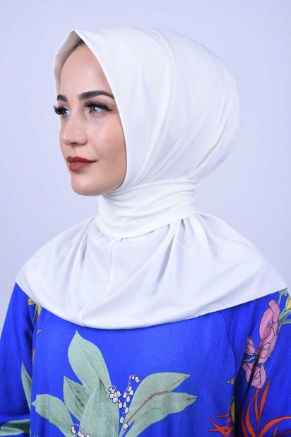 Ready to wear Hijab-Shawl - Foulard Snap Snap Châle Ecru - Turkey