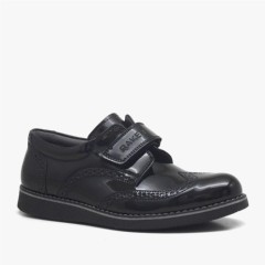 Sport - Hidra Chaussures d'école quotidiennes en cuir verni Velcro pour garçons 100278730 - Turkey