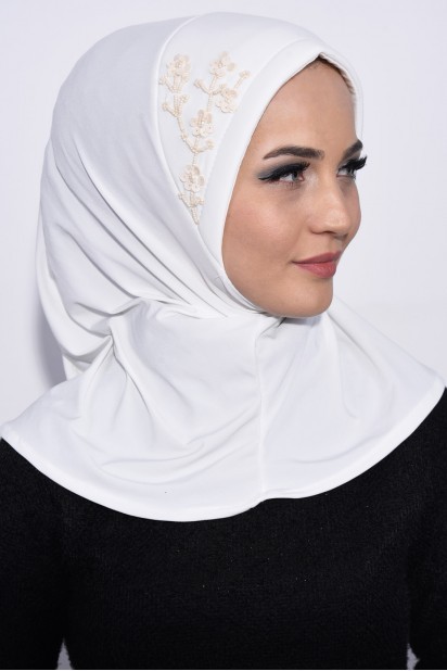 Pratik Pullu Hijab Ekru 100285499