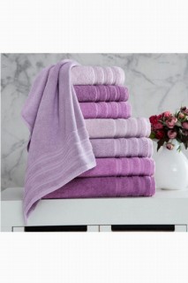 Rainbow Bath Towel 70x140 Cm 4 Pieces Purple 100259679