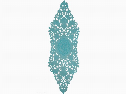Home Product - Snowdrop Lux Velvet Runner Turquoise 100258156 - Turkey
