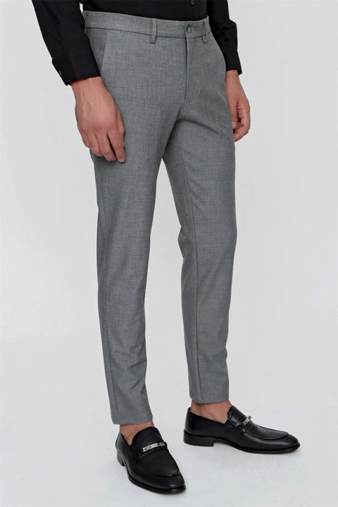 Men's Black Slim Fit Slim Fit Side Pocket Sports Trousers 100350979