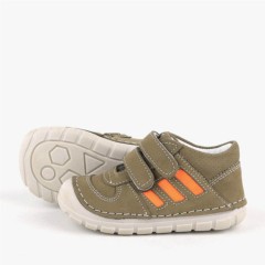 Genuine Leather Khaki First Step Unisex Baby Shoes 100316958