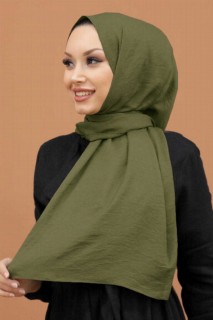 Other Shawls - Khakifarbener Hijab-Schal 100337008 - Turkey