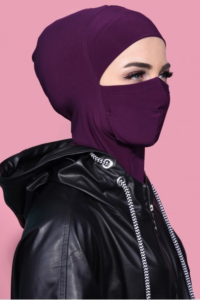 Masked Sport Hijab Plum 100285371