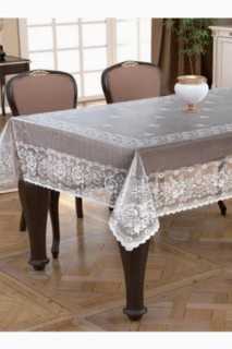 Knitted Panel Pattern Rectangle Table Cloth Sultan Cappucino 100259275