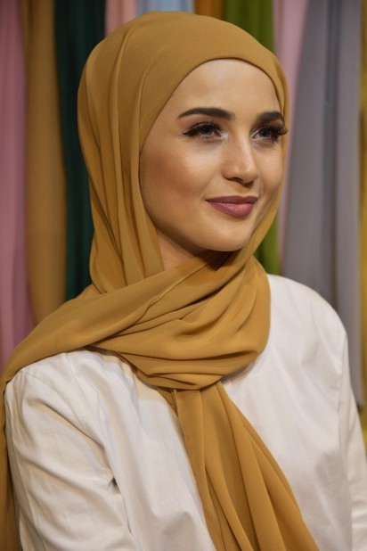 Ready to wear Hijab-Shawl - Prêt Pratique Bonnet Châle Caramel - Turkey