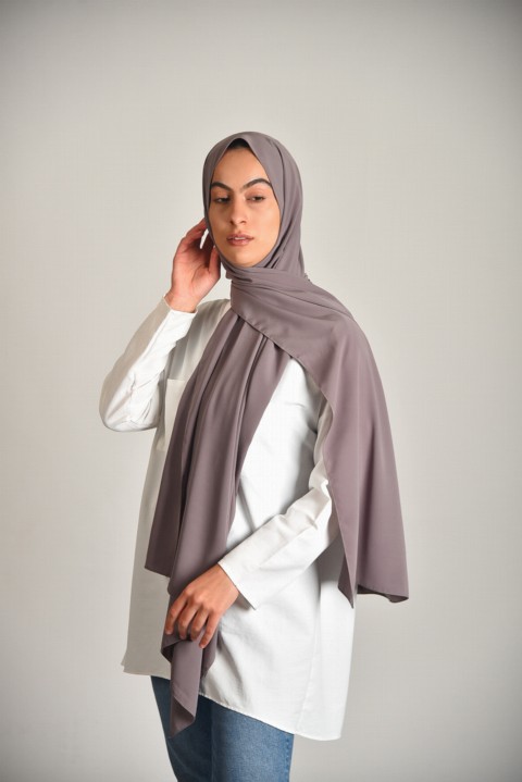 Woman Bonnet & Hijab - Madina Shawl Old Lavender Color 100294002 - Turkey