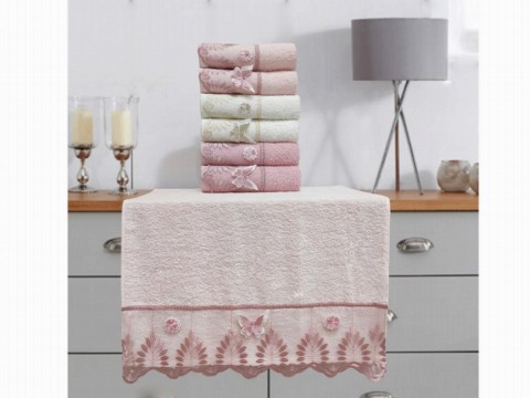 Dowry Products - Leo Cotton 6 Pcs Hand Face Towel 100332274 - Turkey