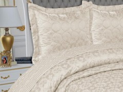 Canvas Quilted Double Bedspread Cream 100330330