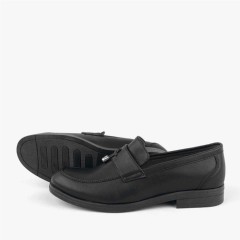 Black Classical Loafers For Boys 100352377