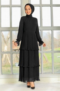 Clothes - Black Hijab Dress 100336627 - Turkey