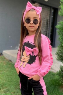 Girl Candy Girl Printed Bandana Pink Tracksuit Suit 100351617