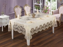 Table Cover Set - Ensemble de dîner en dentelle de conte de fées en guipure française - 25 pièces 100259869 - Turkey