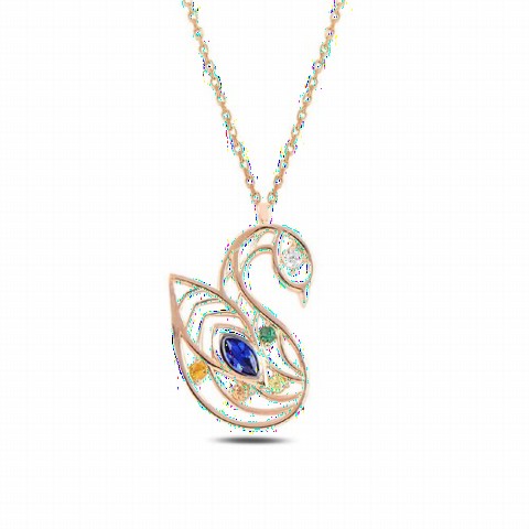 Other Necklace - Swan Model Silver Women's Necklace 100346883 - Turkey