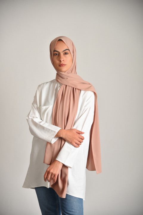 Woman Hijab & Scarf - Medina Shawl flaxen color 100255098 - Turkey