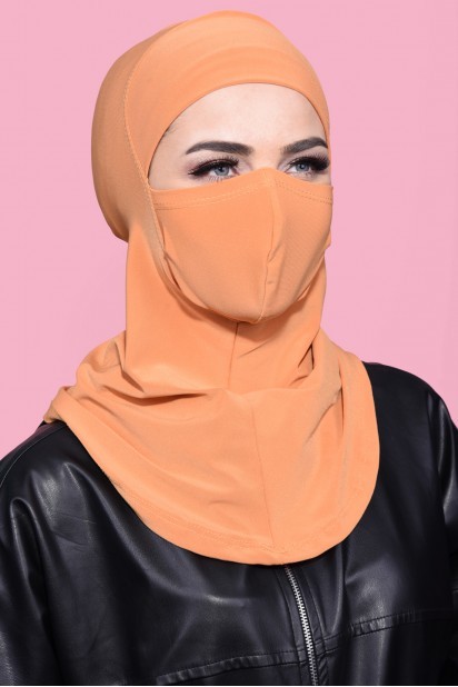 Ready to wear Hijab-Shawl - Hijab Sport Masqué Jaune Moutarde - Turkey