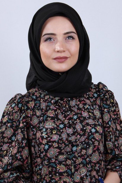 Woman Hijab & Scarf - Princess Scarf Black 100282839 - Turkey