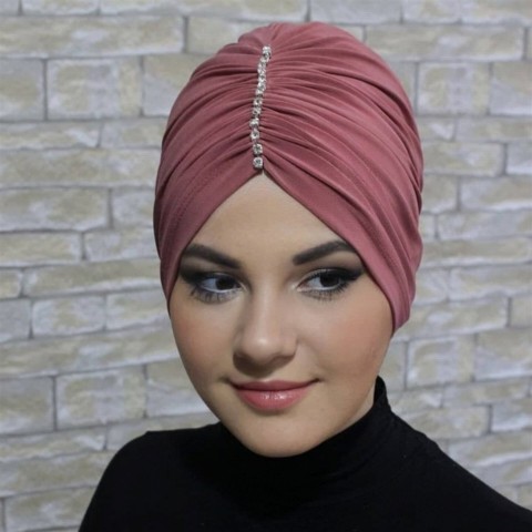 Evening Model - Shirred Stone Bonnet-Dried Rose 100285744 - Turkey
