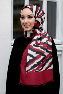 Shawl - Claret Red Hijab Shawl 100335680 - Turkey