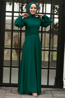 Evening & Party Dresses - فستان سهرة حجاب أخضر 100338933 - Turkey