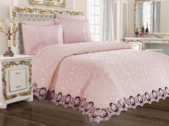 Bedding - French Guipure Dowry Blanket Set Karina Powder 100259146 - Turkey