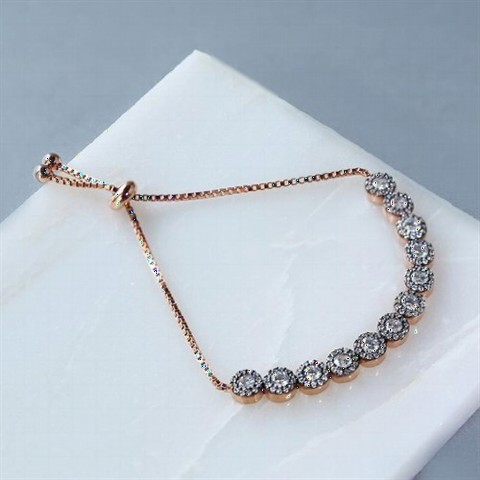 Stone Flower Women's Sterling Silver Bracelet 100347278