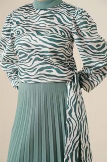 Women's Zebra Patterned Side Tie Suit 100342674