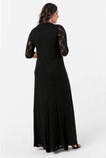 Plus Size Flexible Lace Long Evening Dress 100276451