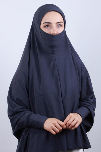 Ready to wear Hijab-Shawl - 5XL Veiled Hijab Smoked 100285098 - Turkey