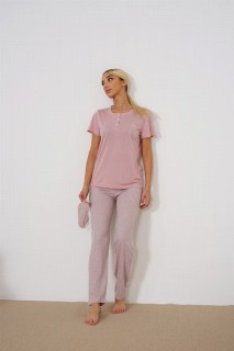 Pajamas - Women's Short Sleeved Pajamas Set 100325440 - Turkey