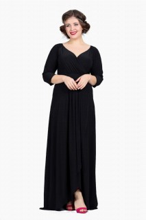 Long evening dress - Plus Size Evening Dress 100269937 - Turkey
