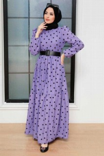 Woman Clothing - Lila Hijab Dress 100341427 - Turkey
