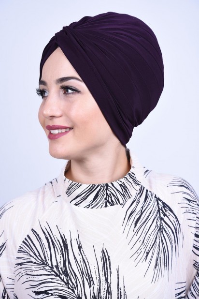 Woman Bonnet & Hijab - بونيه فيرا الخارجي أرجواني - Turkey