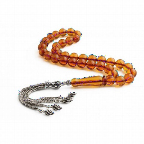 Rosary - Sphere Cut Drop Amber String Rosary 100352197 - Turkey