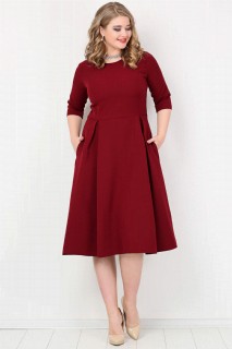 Short evening dress - Plus Size Kleid mit Tasche 100276094 - Turkey