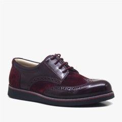 Hidra Patent Leather Suede Lace-up College Shoes 100278728