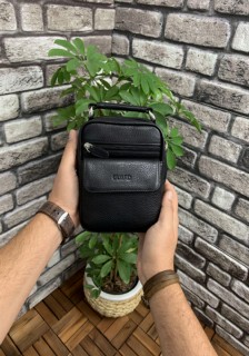 Leather - Guard Mini Black Leather Handbag 100345219 - Turkey