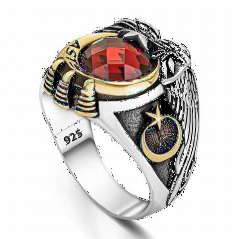 Petty Officer Tugra Embroidered Silver Ring 100349822