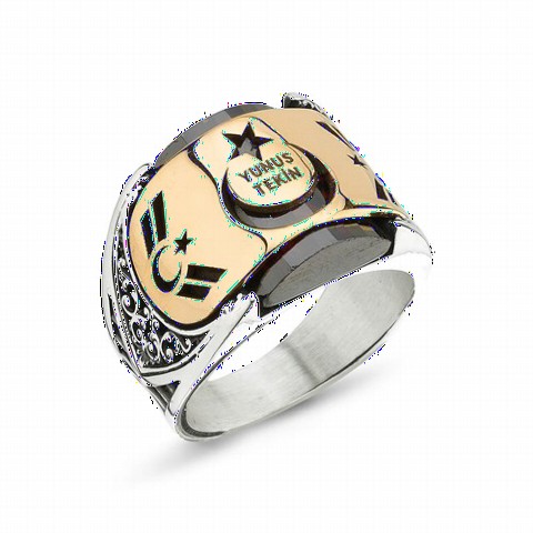 Ring with Name - Name Special Master Sergeant Silver Men's Ring 100348803 - Turkey