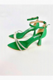 Sage Green Heeled Shoes 100344186