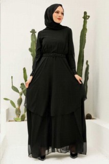 Wedding & Evening - Robe de soirée hijab noire 100339752 - Turkey
