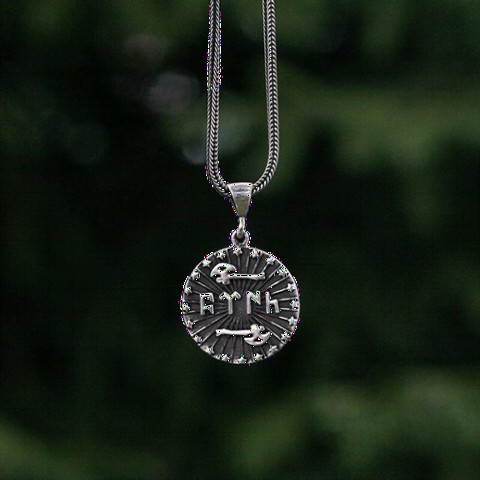 Necklace - Gokturk Turkish Written 925 Sterling Silver Necklace with Ax 100348368 - Turkey